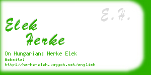 elek herke business card